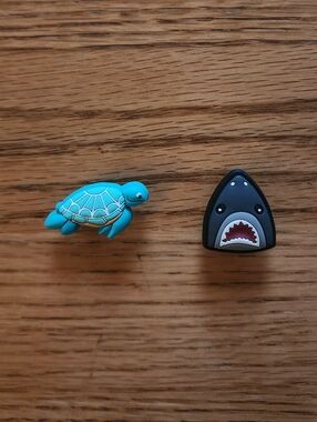 NWOT Crocs Jibbitz Sea Animals Turtle & Shark Shoe Charms